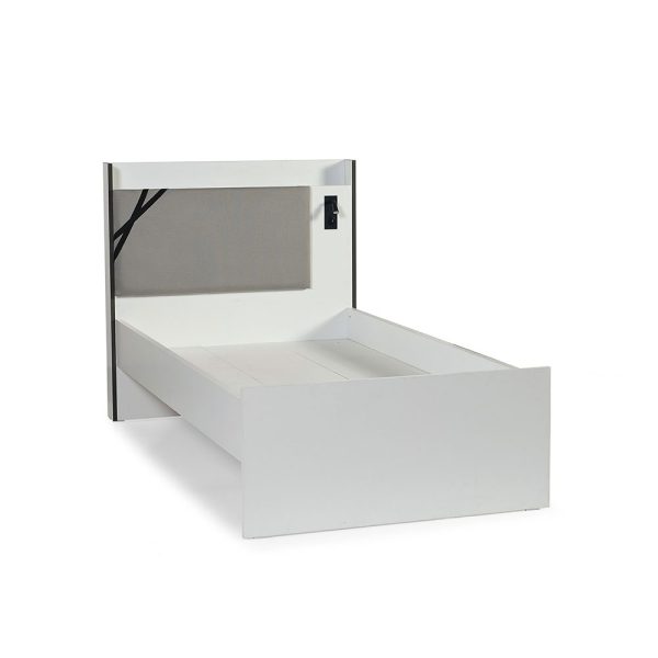 Infınıty Başlıklı Karyola 100*200 Mat Beyaz D.Y.